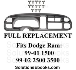 1999-2001/2002 Dodge Ram truck dash quality Instrument Cluster